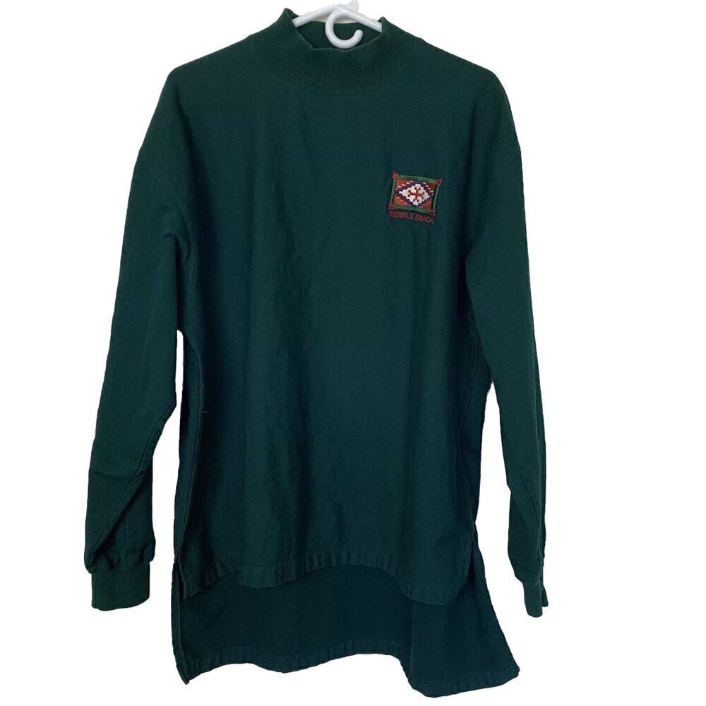 Pebble Beach Vintage Shirt Mens Large Miller and Me Inc Green Hong Kong 90s